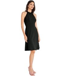 Maggy London - Neck Tie Detail Fit And Flare Halter Wedding Guest Dresses For - Lyst