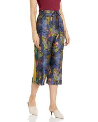 Johnny Was - Blue Floral Printed Silk Pants - Lyst