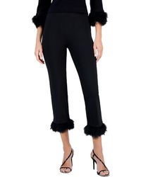 Anne Klein - Faux Fur Viscose Cropped Pants - Lyst