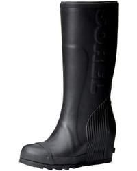 sorel high heel rain boots