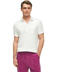 Brooks Brothers - Regular Fit Terry Cloth Crew Neck Short Sleeve Polo Shirt - Lyst
