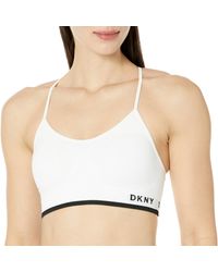 DKNY - Performance Support Spaghetti Strap Yoga Running Bra - Lyst