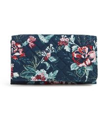 Vera Bradley - Cotton Trifold Clutch Wallet With Rfid Protection - Lyst