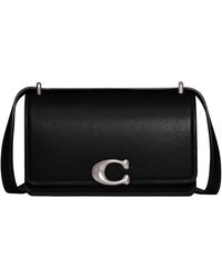 COACH - Luxe Refined Calf Leather Bandit Crossbody Black One Size - Lyst