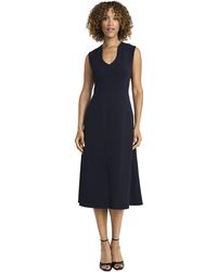 Maggy London - Sleeveless V-neck Midi Elegant A-line Silhouette For Cocktail Party Wedding Guest Formal Dresses - Lyst