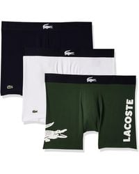 Lacoste - Mens Iconic Fashion 3 Pack Cotton Stretch Boxer Briefs - Lyst
