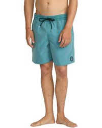 Volcom - Standard 17-inch Elastic Waist Surf Swim Trunks - Lyst