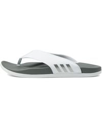 adidas - Adilette Comfort Flip-flop White/taupe Metallic 9 B - Lyst