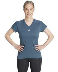 adidas - Aeroready Train Essentials Minimal Branding V-neck T-shirt - Lyst