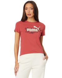 PUMA - T-Shirt mit Blumenmuster - Lyst