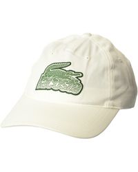 Lacoste - Twill Baseball Hat With Croc Patch - Lyst