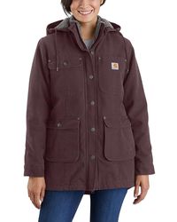 Carhartt - Plus Size Loose Fit Washed Duck Coat - Lyst