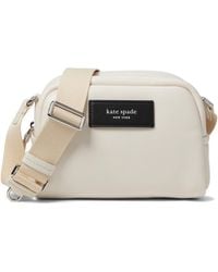 Kate Spade - Puffed Smooth Leather Small Crossbody (Parchment) Cross Body Handbags - Lyst