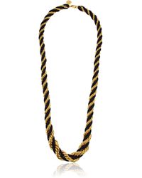 Ben-Amun - St. Tropez Long Gold And Navy Rope Necklace - Lyst