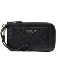 Kate Spade - Ava Pebbled Leather Coin Card Case Wristlet () Wallet Handbags - Lyst