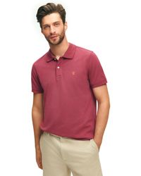 Brooks Brothers - Regular Fit Cotton Pique Stretch Logo Short Sleeve Polo Shirt - Lyst