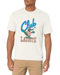 Lacoste - Short Sleeve Crew Neck Club Graphic T-shirt - Lyst