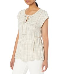 Tommy Hilfiger - Tommy Jeans Cap Sleeve Dot Print Top - Lyst