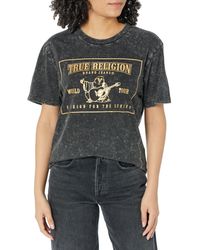True Religion - Brand Jeans Acid Wash Logo Tee - Lyst
