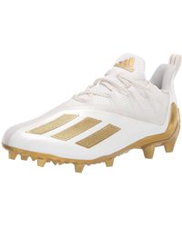 adidas Suede Adizero Cleats in White 