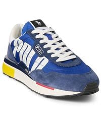 Polo Ralph Lauren - Train 89 Logo Suede & Oxford Sneaker - Lyst