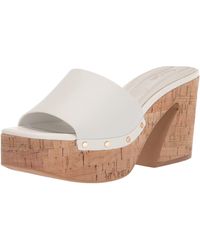 Franco Sarto - S Damara Slide Platform Sandal White Leather 9.5 M - Lyst
