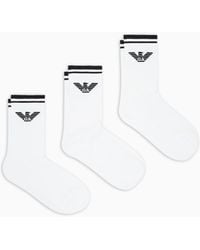 Emporio Armani - Intimates 3 Pack Eagle Crew Socks - Lyst