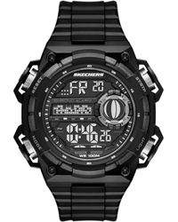 Skechers - Sturgess Digital Black Polyurethane Watch - Lyst