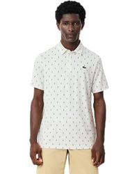 Lacoste - S Anti-uv Printed Golf Polo Shirt - Lyst
