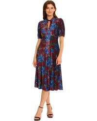 Maggy London - Keyhole Neck Velvet A-line Dress Occasion Party Event Guest Of Wedding - Lyst