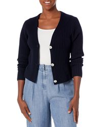 Vince - S Ribbed Button Front Cardigan - Lyst