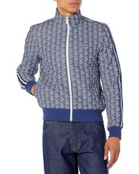 Lacoste - Vintage Fit Printed Full Zip Sweatshirt - Lyst