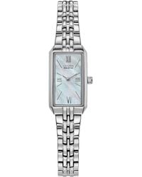 Citizen - Ladies' Eco-drive Classic Dress Corso Stainless Steel Rectangle Watch With Mother-of-pearl Dial - Lyst