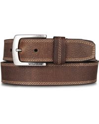 Wolverine - Marquette Leather Belt With Harness Buckle In Brown - Lyst