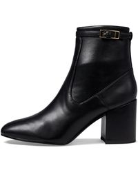 Franco Sarto - S Tribute Bootie Heeled Ankle Boot Black Smooth 9.5 W - Lyst