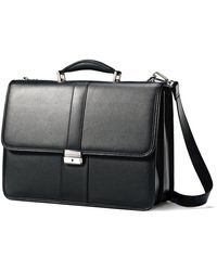 samsonite leather toploader laptop briefcase