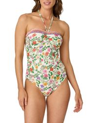 Shoshanna - Standard Toulouse Floral Cinched One Piece - Lyst