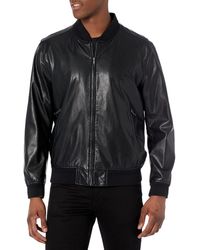 Lucky Brand - Faux Leather Bomber Jacket - Lyst