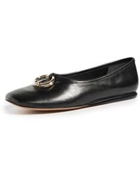 Vince - S Didi Ornament Slip-on Ballet Flat Black Leather 8 M - Lyst