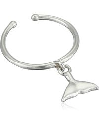 ALEX AND ANI Whale Tail Adjustable Ring - Metallic