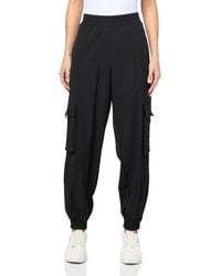 Guess - Pantalone donna Cargo a vita media nero E25GU33 V4YB06WG982 M - Lyst