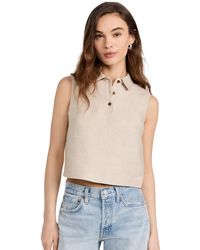 Theory - Crop Polo Top - Lyst