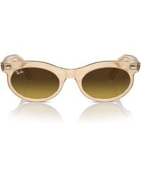 Ray-Ban - Rb2242f Wayfarer Oval Low Bridge Fit Sunglasses - Lyst