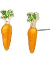 Betsey Johnson - Jewelry Spring Chick Carrot Stud Earrings - Lyst