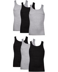 Hanes - Mens 6-pack Tagless Cotton Tank Undershirt – Multiple Colors Underwear - Lyst