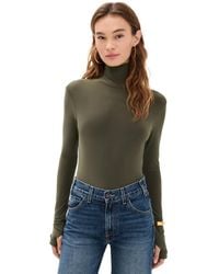 Norma Kamali - Long Sleeve Turtle Bodysuit - Lyst