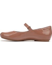 Naturalizer - S Maxwell-mj Mary Jane Round Toe Ballet Flats Hazelnut Brown Patent Leather 8 W - Lyst