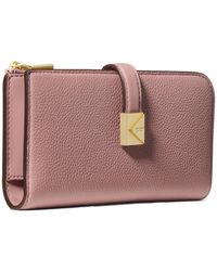 Kate Spade - Tribeca Pebbled Leather Zip Slim Wallet Wallet Handbags, Leather/Polyester - Lyst