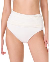Kate Spade - Standard Solid Shirred High Waist Bottom Ivory - Lyst