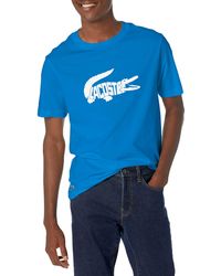Lacoste Mens Sport Short Sleeve Ultra Dry Croc Graphic T-Shirt Men  foretadrenaline.com